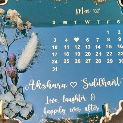 GFT-543- Resin Nikkah Date Plaque