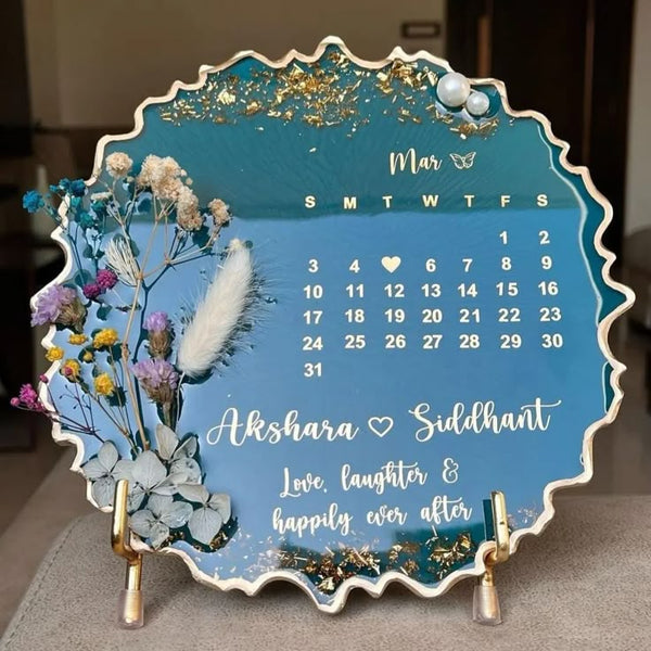 GFT-543- Resin Nikkah Date Plaque